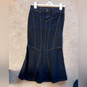 Ralph Lauren Dark Blue Flare Mermaid Denim skirt